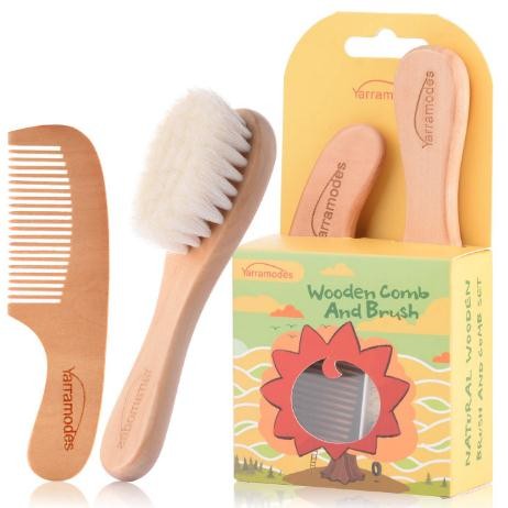 goat hair brush with wood handle for baby, baby goat hair brush manufacturer, baby brush factory 