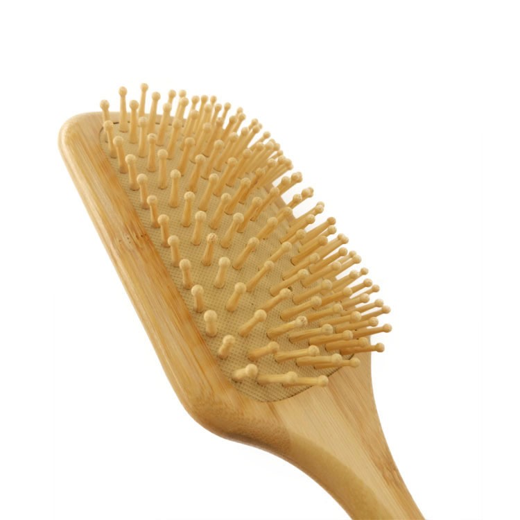 Bamboo hair care products for natural hair bamboo brush factory paddle brush custom logo Detangle Comb Hair Brush 