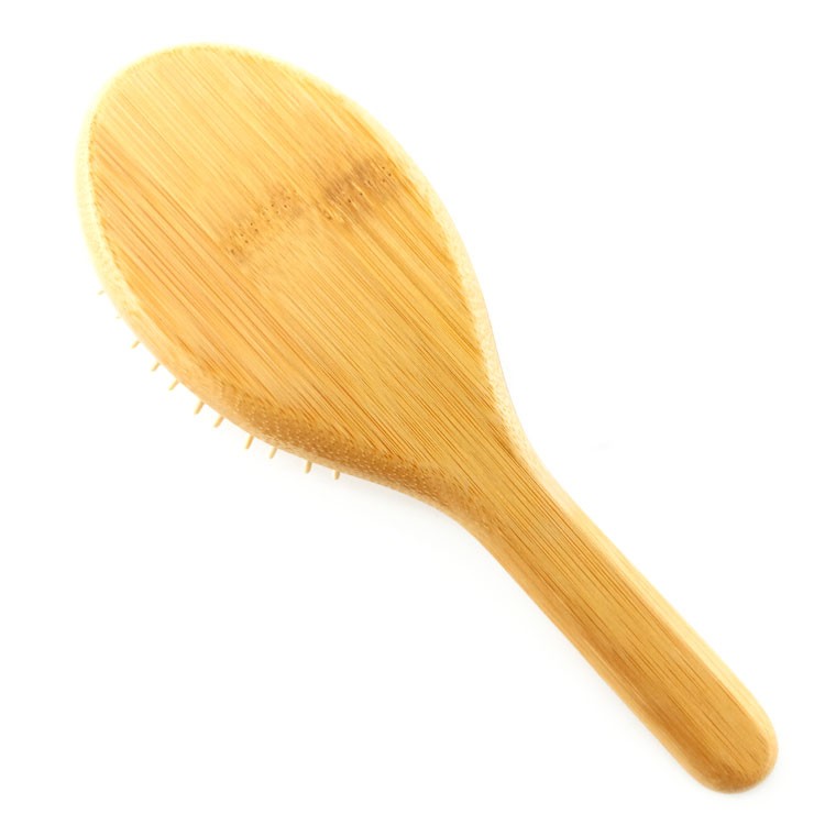 ECO Friendly Natural Bamboo Hair Care Brush With Bamboo Pins And Soft Cushion Straightening Hair Brush 