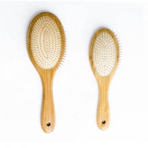 hair care products natural bamboo hair brush factory wooden detangling hair brush 