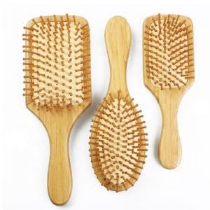 bamboo hair brush with bamboo bristles hair care products promotional brush 