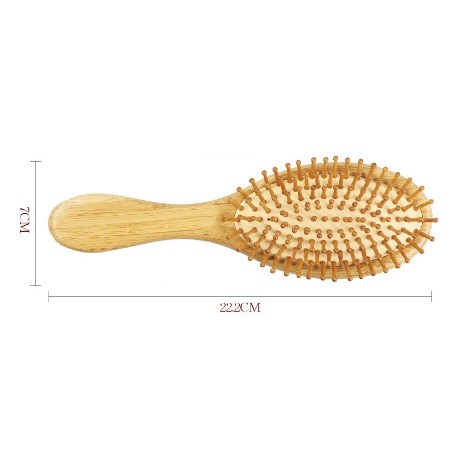 bamboo hair brush with bamboo bristles hair care products promotional brush 