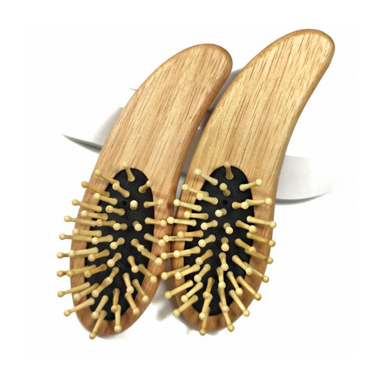 Hair Detangler Brush Bamboo Hair Brush With Bamboo Bristles Hair Care Products Promotional Brush 