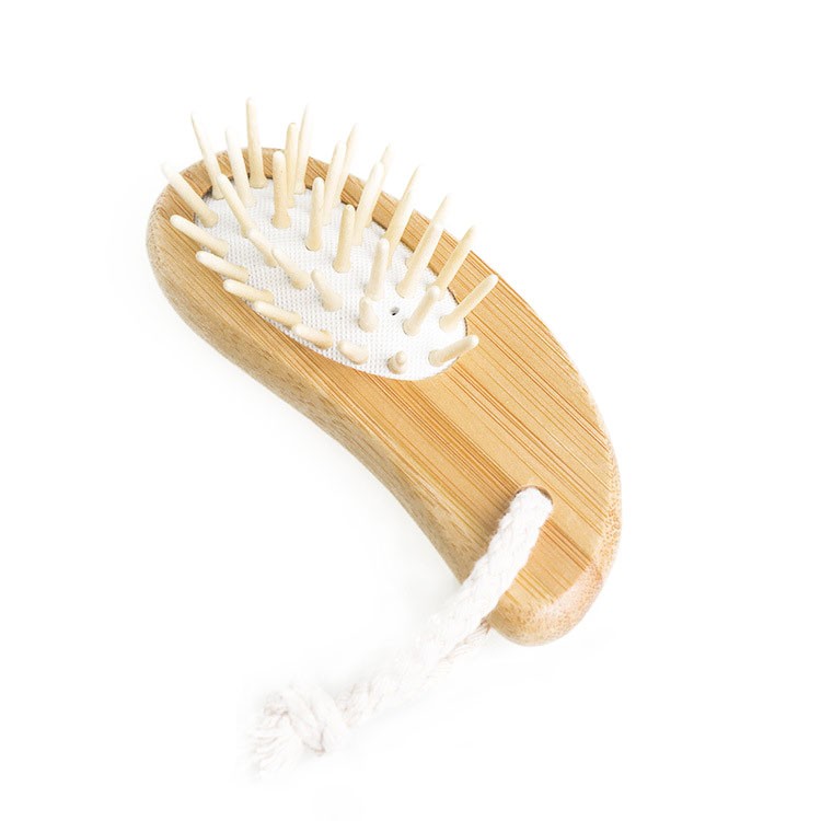 Hair Detangler Brush Bamboo Hair Brush With Bamboo Bristles Hair Care Products Promotional Brush 