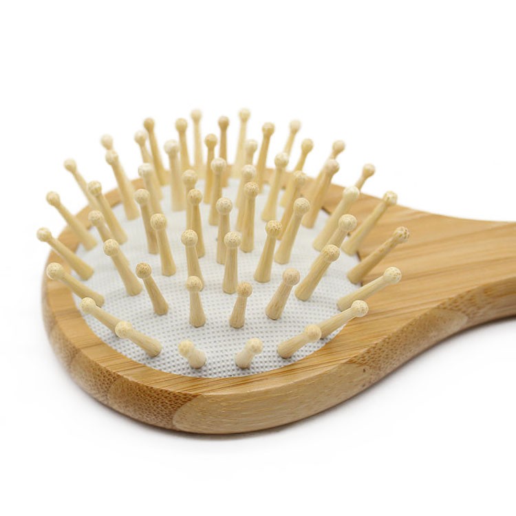 Custom Natural Wooden Bamboo Detangler Brush Comb Eco-Friendly Paddle Hair Brushes 