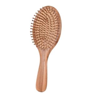 ECO Friendly Natural Wooden Hair Brush with Bamboo Bristles, Bamboo Paddle Detangling Hair Brush