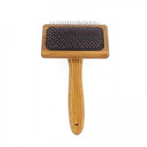 Medium Size  Dog & Cat Bamboo Groom Slicker Brush with Stainless Steel Pins Pets Grooming Tools For Deshedding 