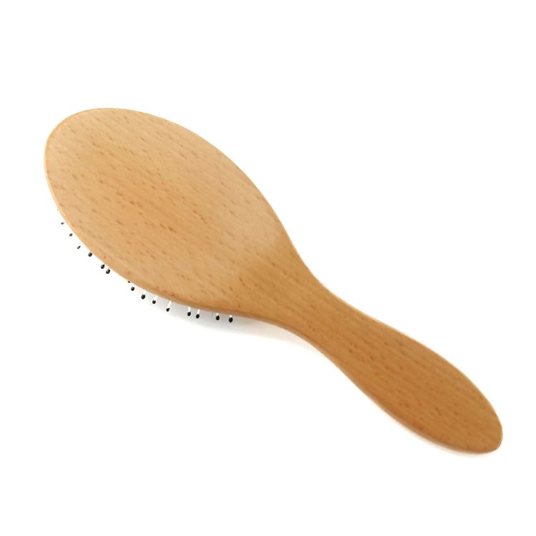 Custom Logo Hair Brush Natural Wooden Detangling Brush For Hair Boar Hair Brushes 