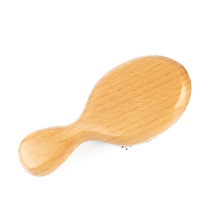Custom Beech Wooden Hair Detangling Comb Brush wooden Boar Bristles Hair Brush 