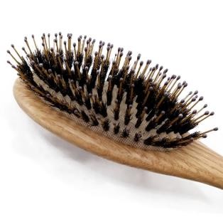 Detangling Hair Brush Wooden Anti-Static Paddle Brush Natural Boar Bristle Hair Brush