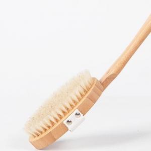 dry & wet exfoliating body brush with detachable long bamboo handle - 副本