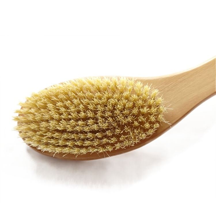 Natural Wood Body Brush Sisal Massage Exfoliating Scrub Brush   