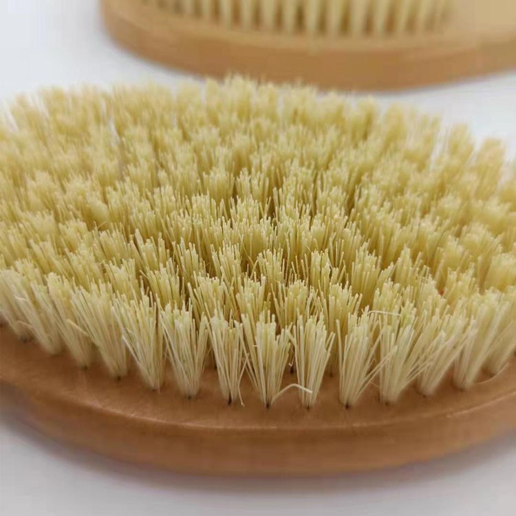 Natural Wood Body Brush Sisal Massage Exfoliating Scrub Brush   