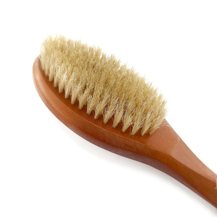 Beech Wood Handle Jute Fiber Dry Body Brush Natural Bath Brush