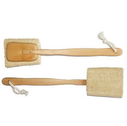 Shower Brush with 100% Natural Loofah, Body Brushes Perfect for Exfoliating, Bath Loofahs Brush