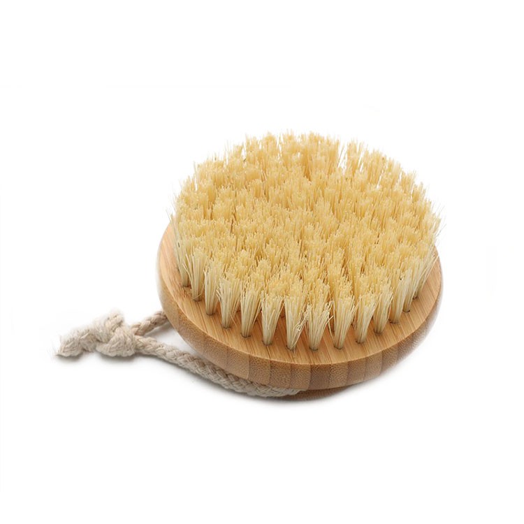 Vegan Dry Skin Bath Brush with Natural Sisal Bristle Cellulite Treatment Travel Size Sisal Body Brushes Wholesale 