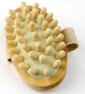 Natural Wood Anti Cellulite Massager Body Slimming Circulation Brush Muscle Relax Palm Sauna Spa Bath Massage 