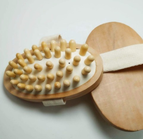 Natural Wood Anti Cellulite Massager Body Slimming Circulation Brush Muscle Relax Palm Sauna Spa Bath Massage 