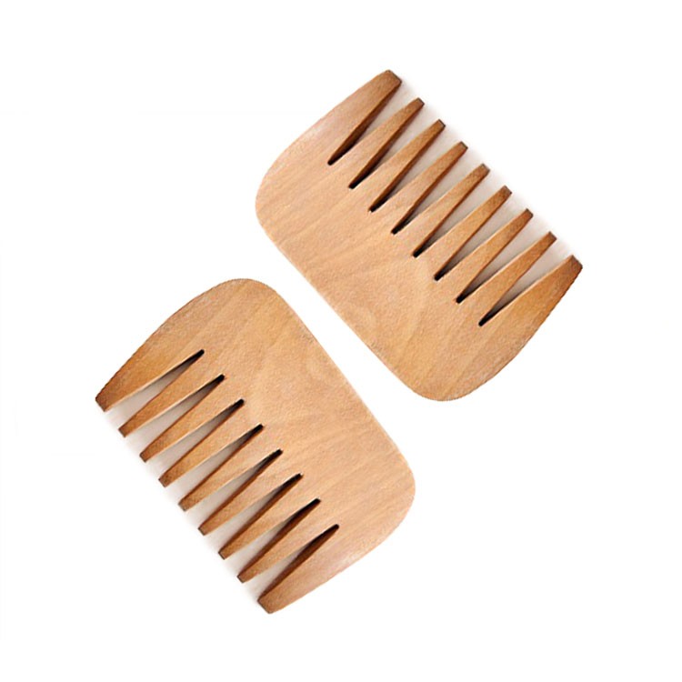 Pocket Natural Wide Tooth Wood Detangling Comb Bamboo no-static Scalp Massage Hair Health Comb