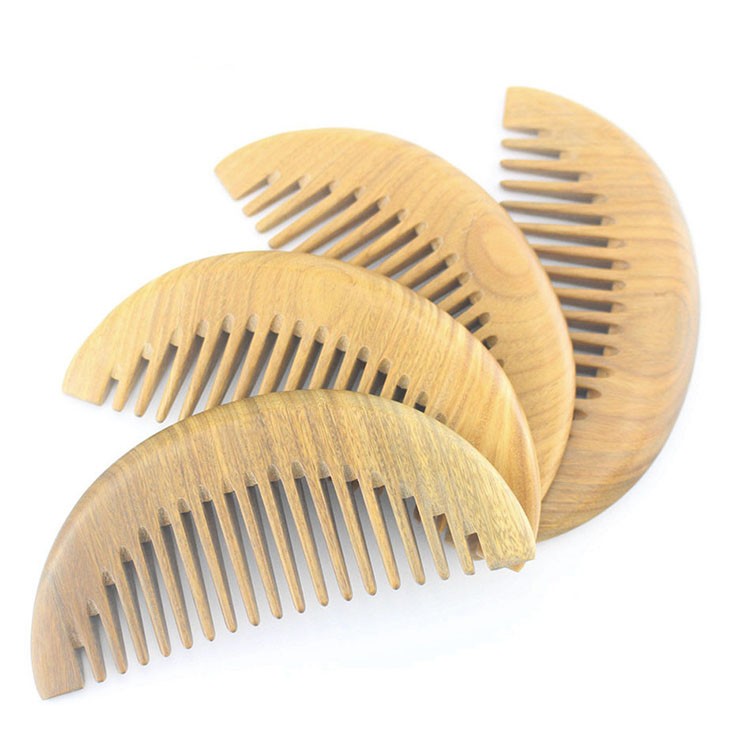 Custom Half Moon Shape High Quality Hand Made Personalized Hair Comb Anti-static Head Massage Comb