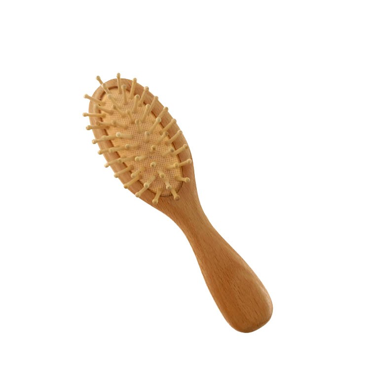 Custom Logo Wooden Detangling Hair Brush With Bamboo Pins Paddle Hair Brush Combs