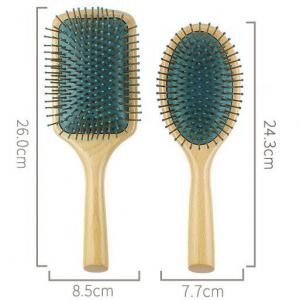 Custom Logo Hair Brushes Wooden Paddle Hair Brush With Metal Pins Hair Straightener Brush