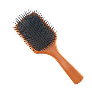 Paddle Hair Brush Wood Detangling Comb Brush Anti-Static With Nylon Bristles