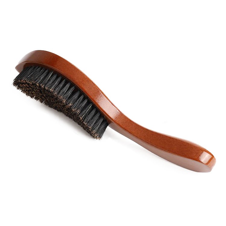 men's hair care products private label hard bristles durags curve 360 wave brush with wood handle 