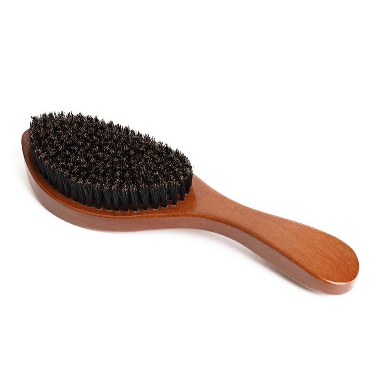 men's hair care products private label hard bristles durags curve 360 wave brush with wood handle 