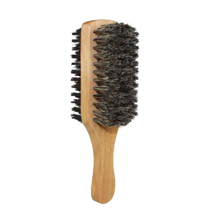 Men's Hair Care Products Double Sided Wood Hair Brush With Boar Bristles And Nylon Bristles 