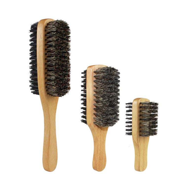 Men's Hair Care Products Double Sided Wood Hair Brush With Boar Bristles And Nylon Bristles 